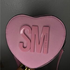 Pink Heart-Shaped Crossbody Bag